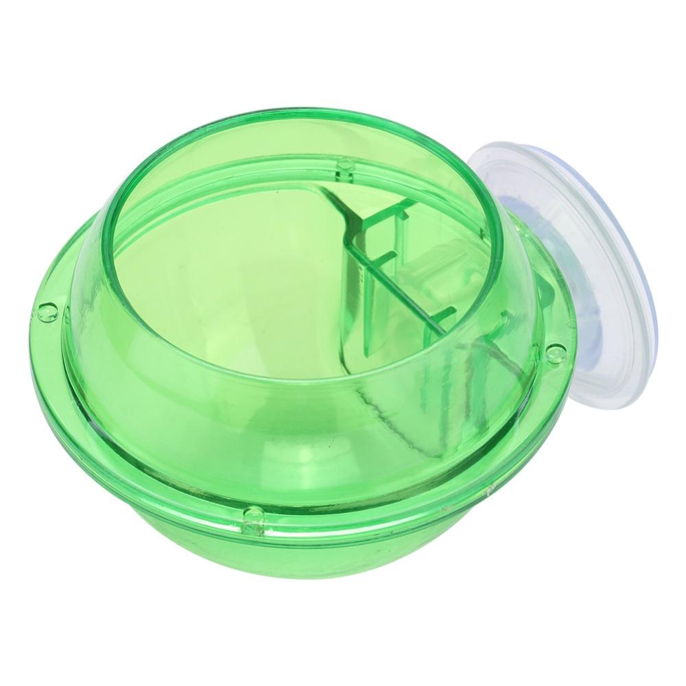 2pcs Round Reptile Feeding Bowl Green Chameleon Feeder Dish Durable Suction Cup Feeder Chameleon