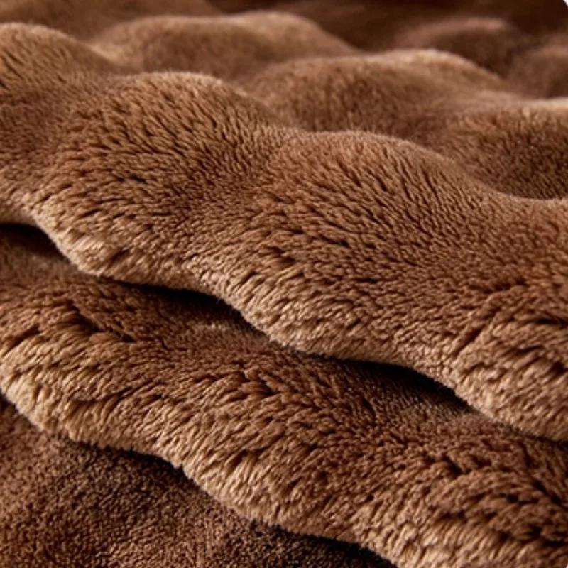 Solid Color Flannel Sofa Covers Winter Warm Soft Plush Sofas Mat Cushion Luxury Non-slip Couch Slipcovers Armrest Towel Decor