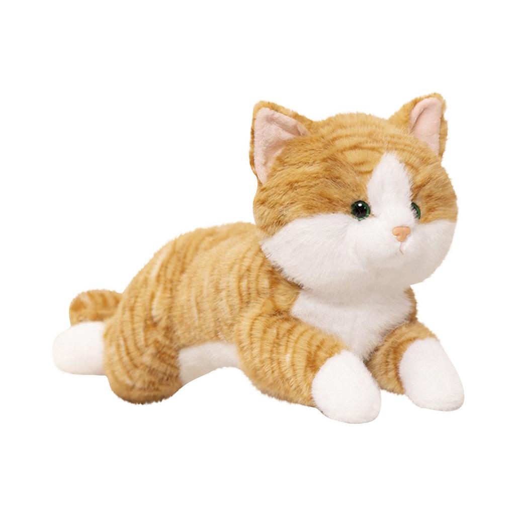 Simulated Striped Cat Plush Toy,Soothing Dolls,Children's  Doll Birthday Gift,1pc,