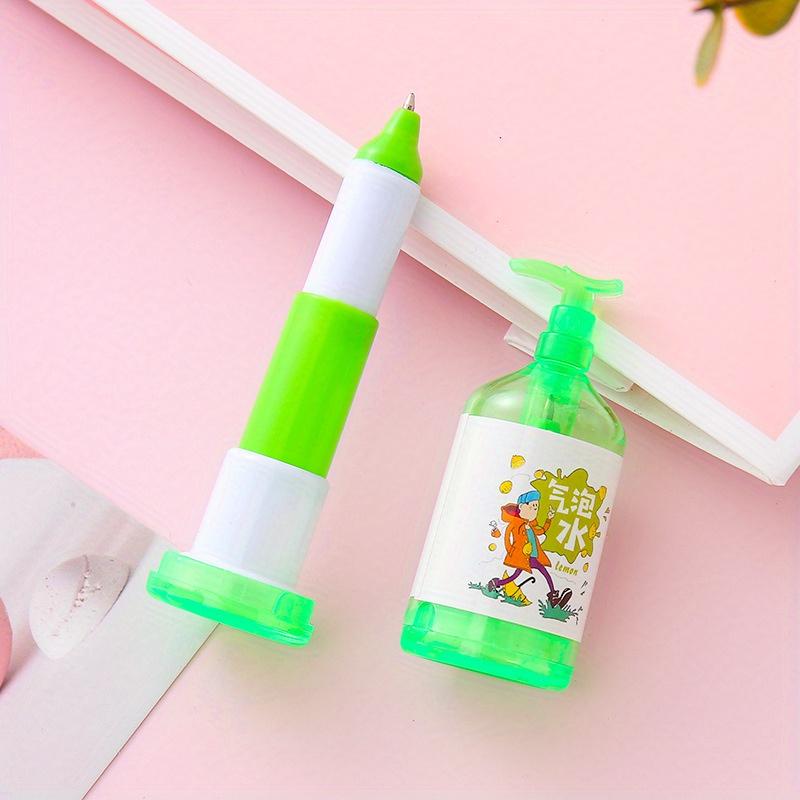 

Возвращение в школу, 10 шт., 0,5 мм, мультяшная банка для напитков, телескопическая шариковая ручка, милый канцелярский подарок, креативный дезинфицирующий крем для рук, шариковая ручка в форме