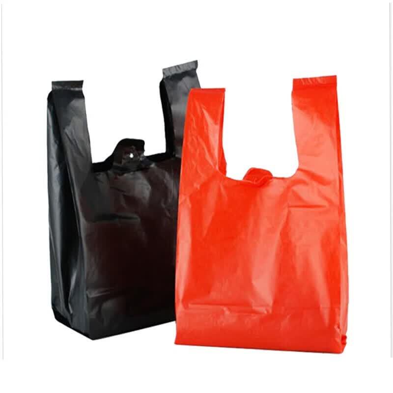 Homeglen Extra Thick Black T-Shirt Plastic Bags