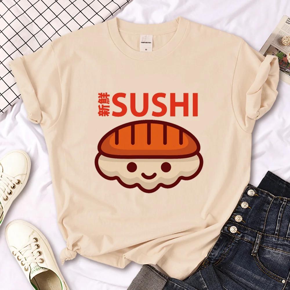 Sushi Shirt T Shirt Women Manga Harajuku Streetwear T Shirt Female Funny Clothes