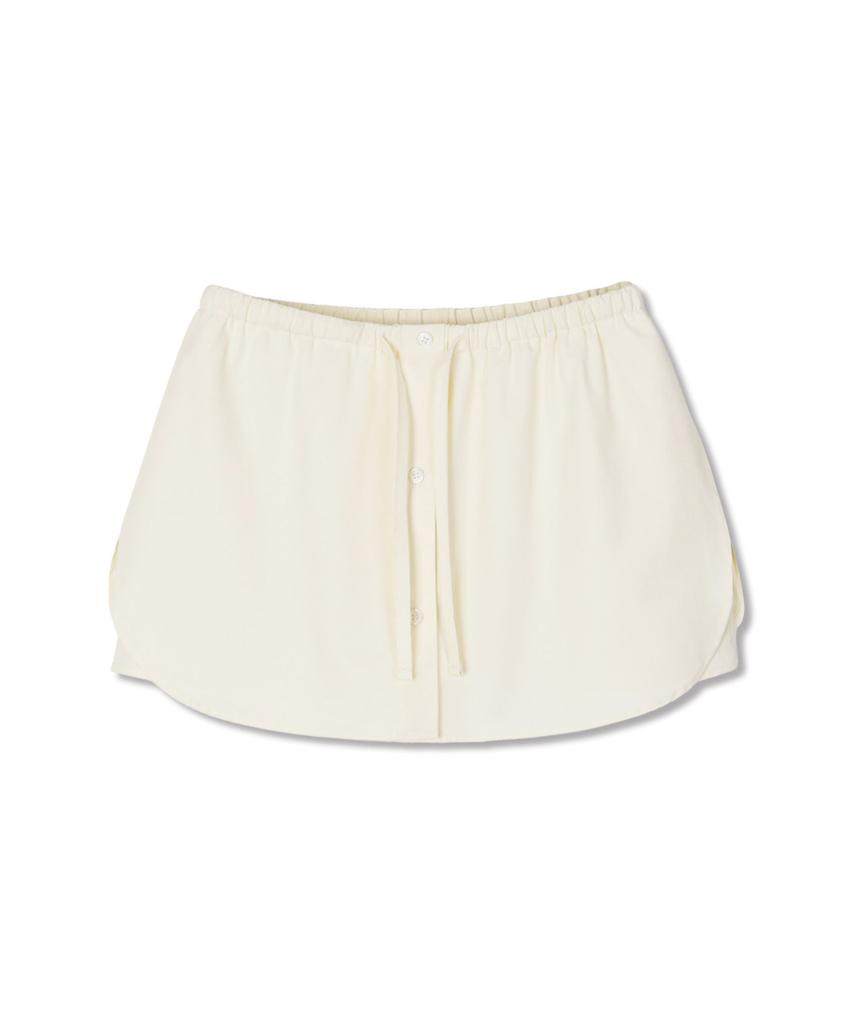 Michikoleondeonkosino Button Detail Skirt Shorts Cream Ivory