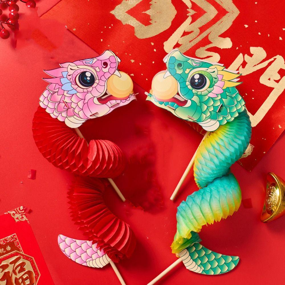 Cartoon Chinese New Year Snake Garland Paper Spring Festival Supplies  Good Luck Decoration