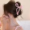 New Elegant Ribbon Bow Hair Clip for Women Large Anti Slip Ponytail Bowknot Claw Clip Barrettes Hairpins Crab Hair Accessories