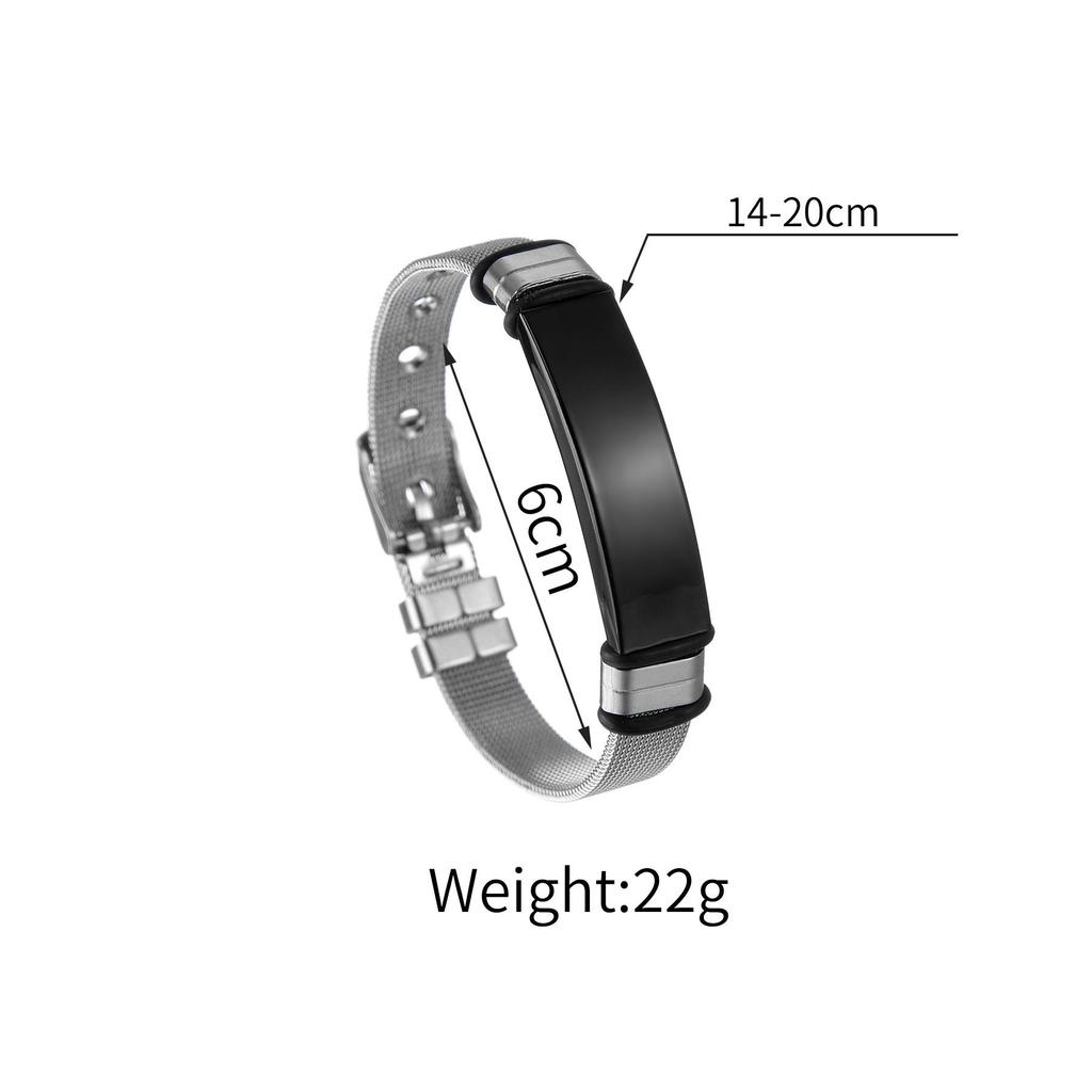Bracelet en acier titane pour homme: Conception polyvalente, simple et personnalisée