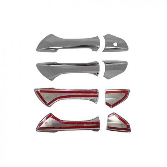 For 08-12 Honda Accord Sedan Chrome Silver Exterior Side Door Handle Covers Trim