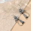 1Pair Cat Cat Style Pendant Earrings Copper Asymmetric Design Earrings Retro Punk Earrings  Gift