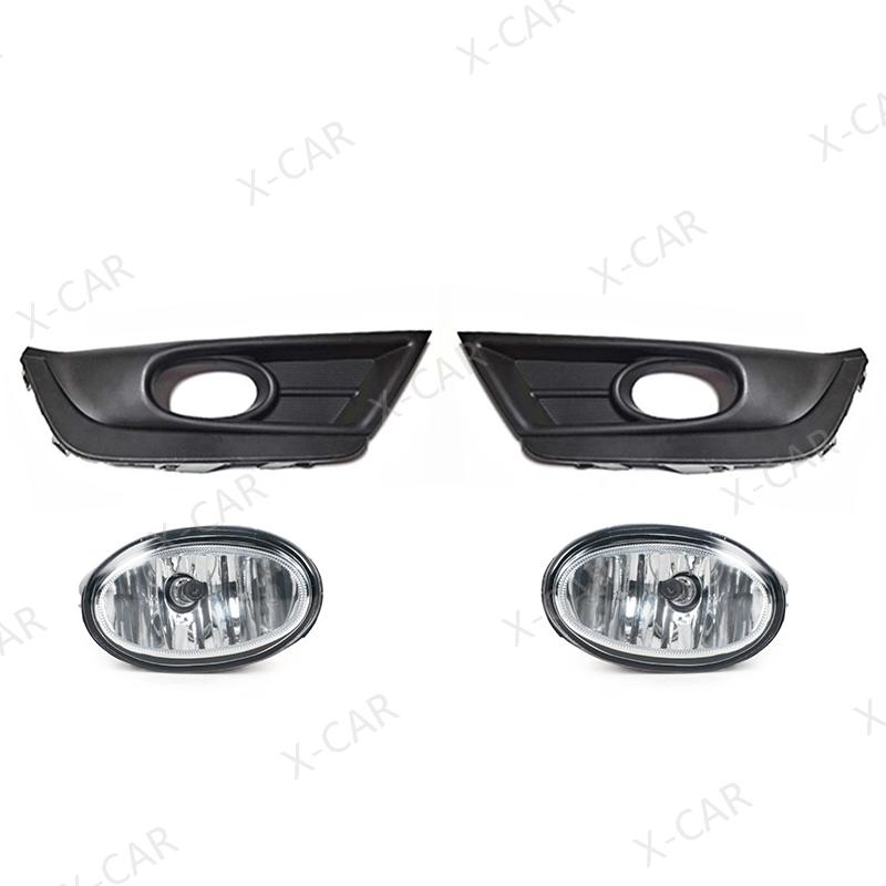 Front Bumper Halogen Fog Light Foglamp Cover Frame Hood For Honda CRV CR-V 2017 2018