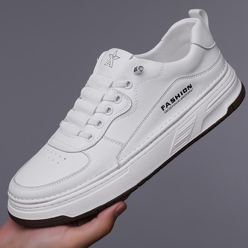 

Модная мужская обувь Универсальная кожаная обувь для активного отдыха Повседневная обувь Оксфорды Модные роскошные повседневные кроссовки Новые удобные спортивные туфли на плоской подошве Мужская обувь 44 белый