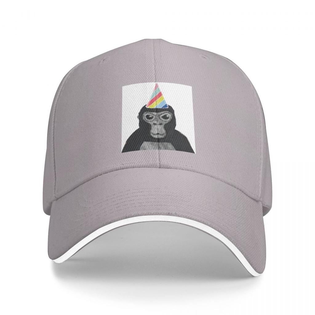 Gorilla tag monkey with birthday hat Cap Baseball Cap Luxury hat trucker cap Hat male Women's
