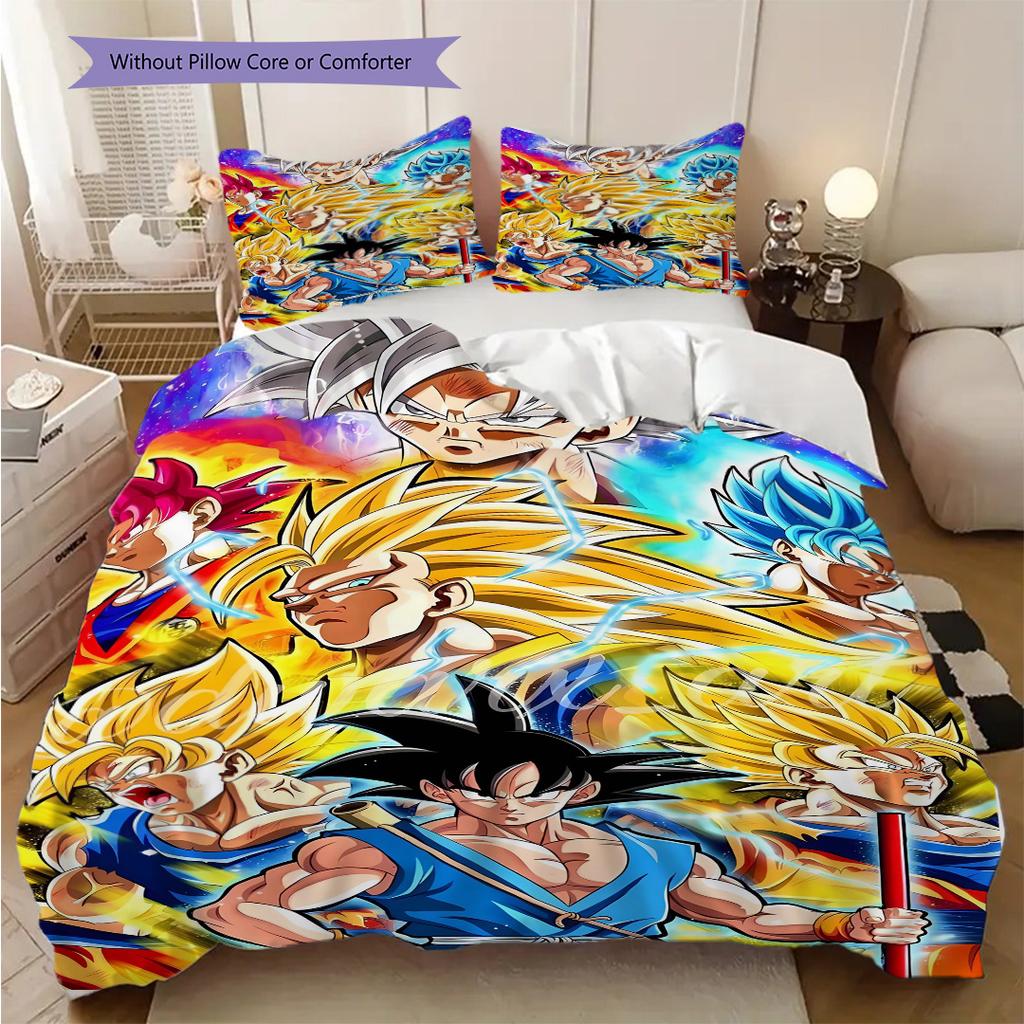 Dragon Ball Soft and Comfortable Duvet Cover, Children's Bedding Set Gift, Extra Large Size, Various Sizes Available LXR118