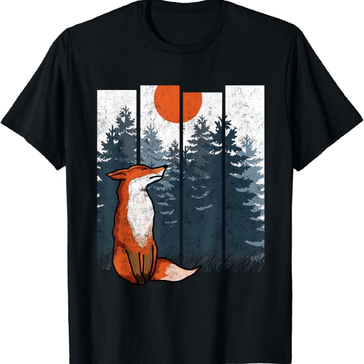 

Japanese Art Red Fox In The Wild Wilderness T-Shirt S різнокольоровий