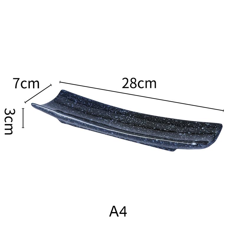 Japanese Cuisine Sashimi Cutlery Ceramic Cold Dish Saury Sushi Serving Plate Eel Sashimi Platter Dessert Plate Snack Tray