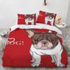 Cartoon Dog King Queen Duvet Cover Lovely Illustrated Pet Puppy Bedding Set Animal Quilt Cover 2/3pcs Polyester Comforter Cover