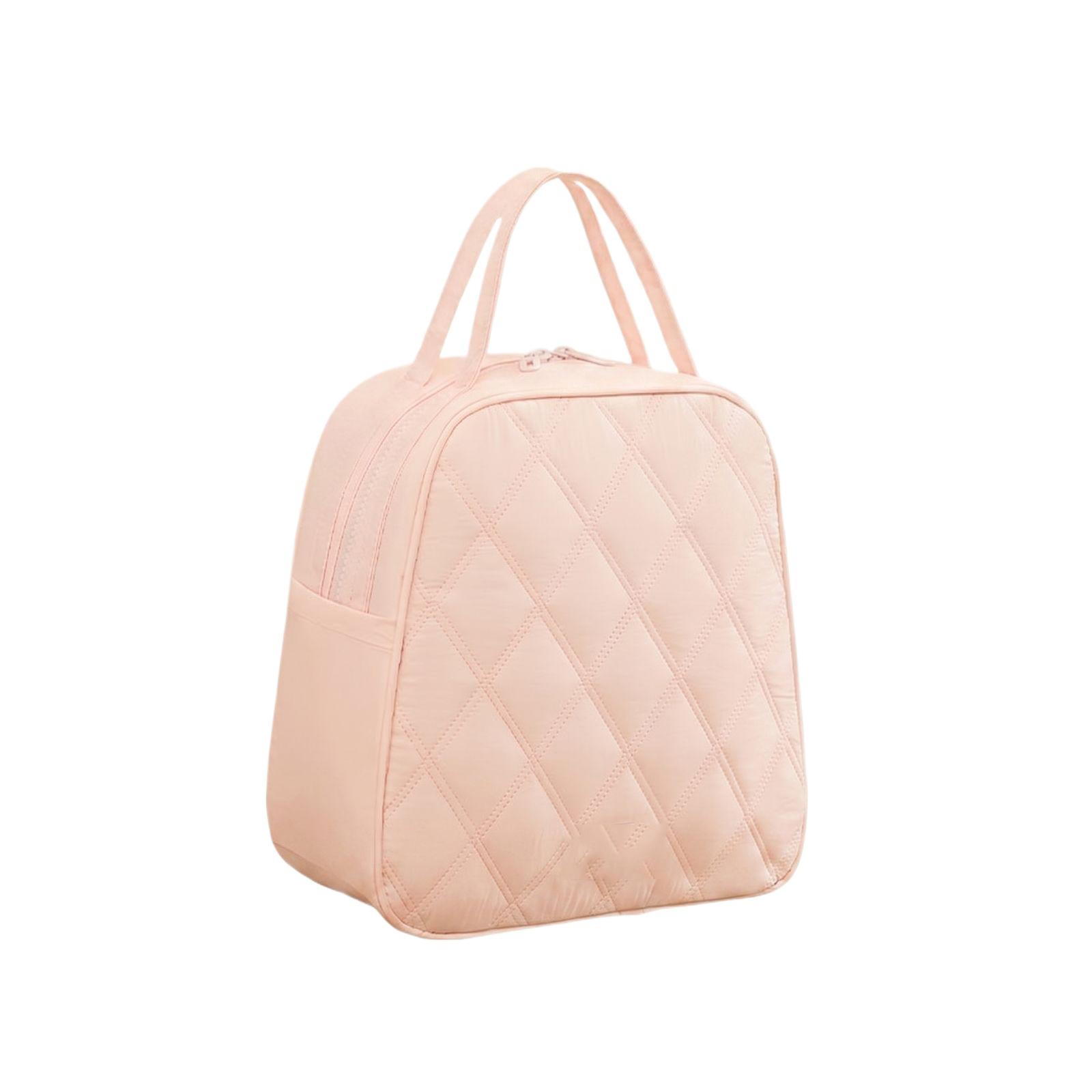 

Insulated Lunch Bag Portable Tote Cooler Bag for Food Storage with Double Handle and Zipper Closure Suitable for Students and Office Use one size рожевий