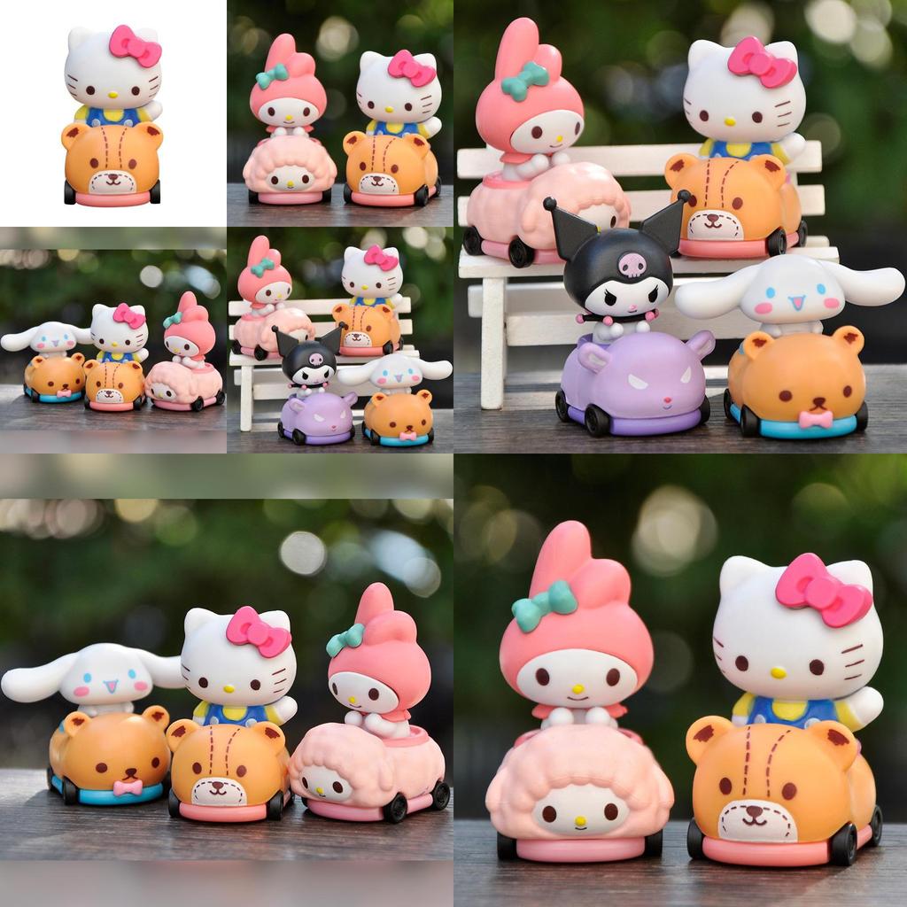Hello Kitty Pvc Car Toy Figure Blind Box For Kids Room Decor Special Characters Included