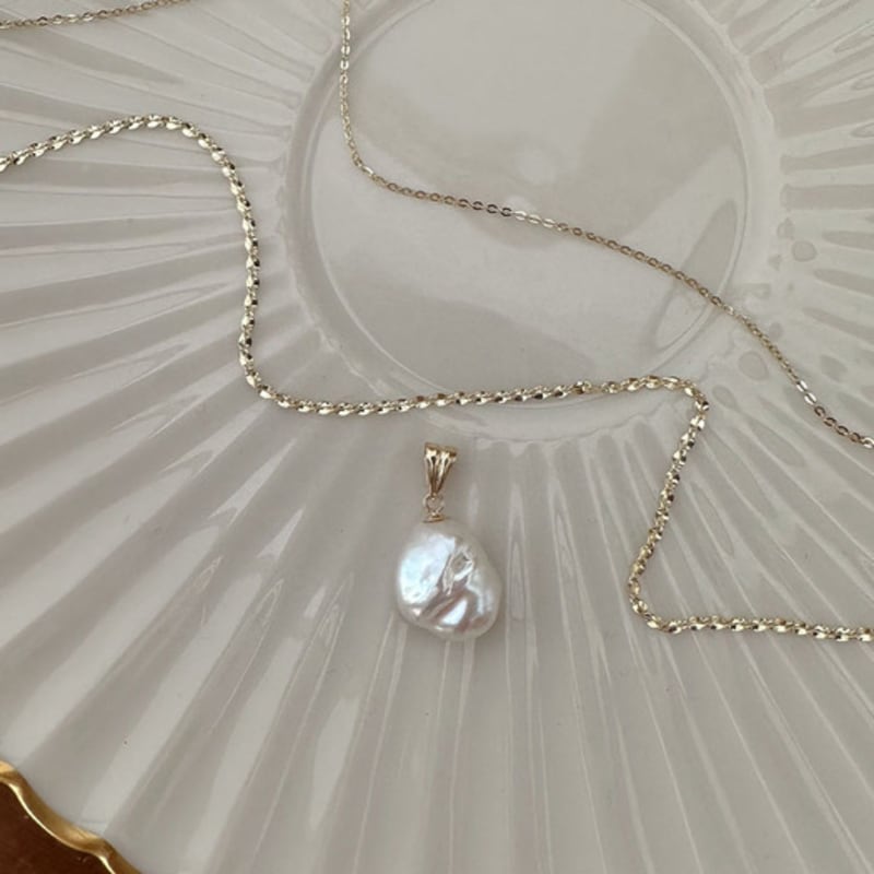 youngglow 14k baroque pearl pendant necklace
