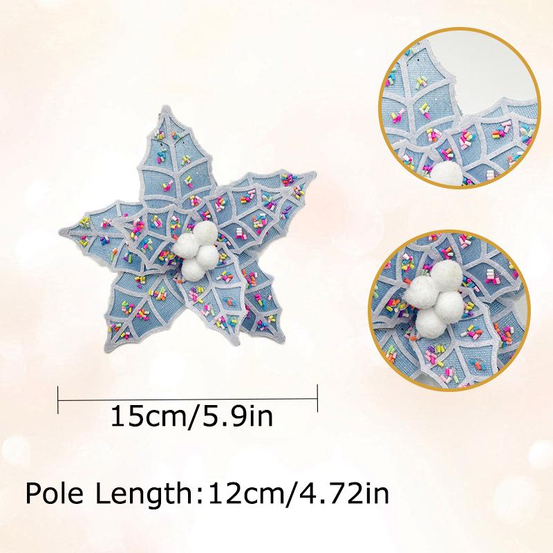 1PC Decorations Atmosphere Fabrics Flower Arrangements Christmas Flowers Christmas Velvet Fur Ball Simulations Ornaments Festival