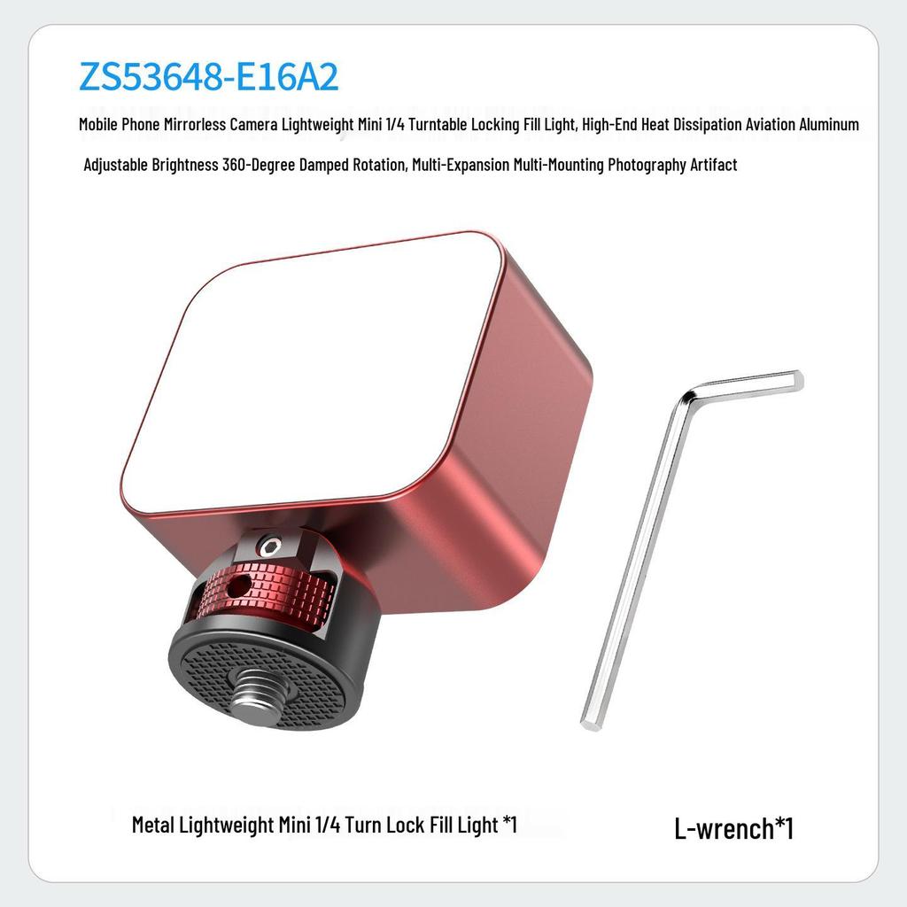 Compact Rechargeable Fill Light with Adjustable Brightness for Mobile Live Streaming and Selfies