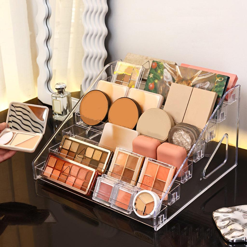 1pc Transparent multi-layer cosmetics storage rack, powder, lipstick display rack, dresser storage rack, nail polish rack