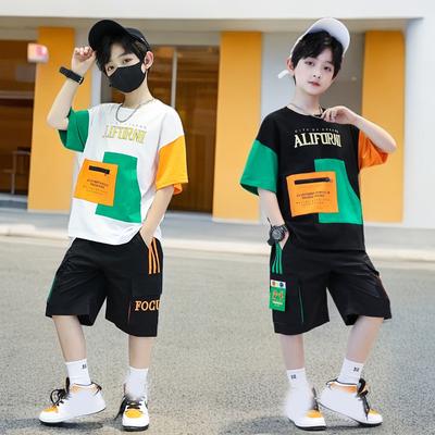 Teenager Boys Clothes Child Summer  Casual Outfit Kids Tracksuit T Shirt + Shorts Pant 2 Pieces Set