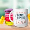 Mug céramique je suis de bonne humeur blanc