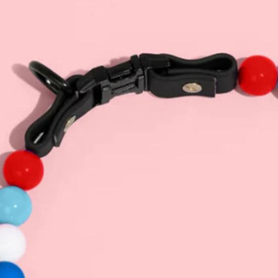 2 Pcs/Set Men Women Bracelet Necklace Set Colorful Beads English Letter Print Adjustable Clamps Pet