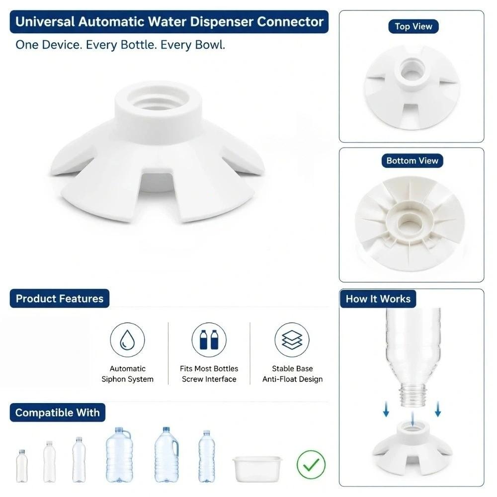 Anti-Slip Cat Water Bowl Anti Overturning Automatic Pet Feeder  Indoor Outdoor Use