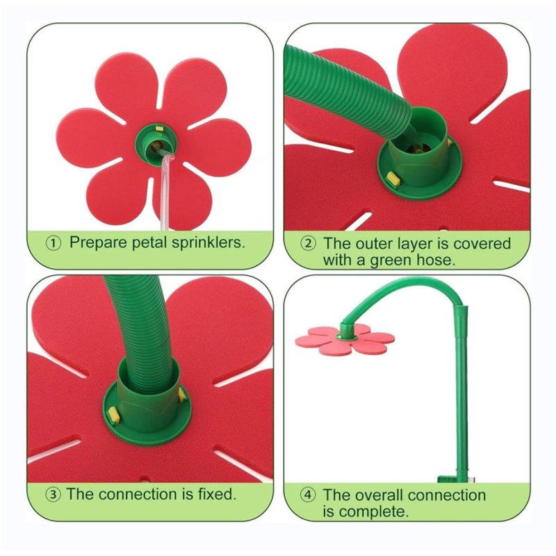360° Rotating Flower Shape Dancing Daisy Sprinkler Toys Crazy Spin Water Sprayer Garden Sprinkler For Garden Watering System
