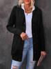 European American Winter Women's Solid Knit Cardigan: Casual Versatile Single-Breasted Multi-Button Warm Jacket