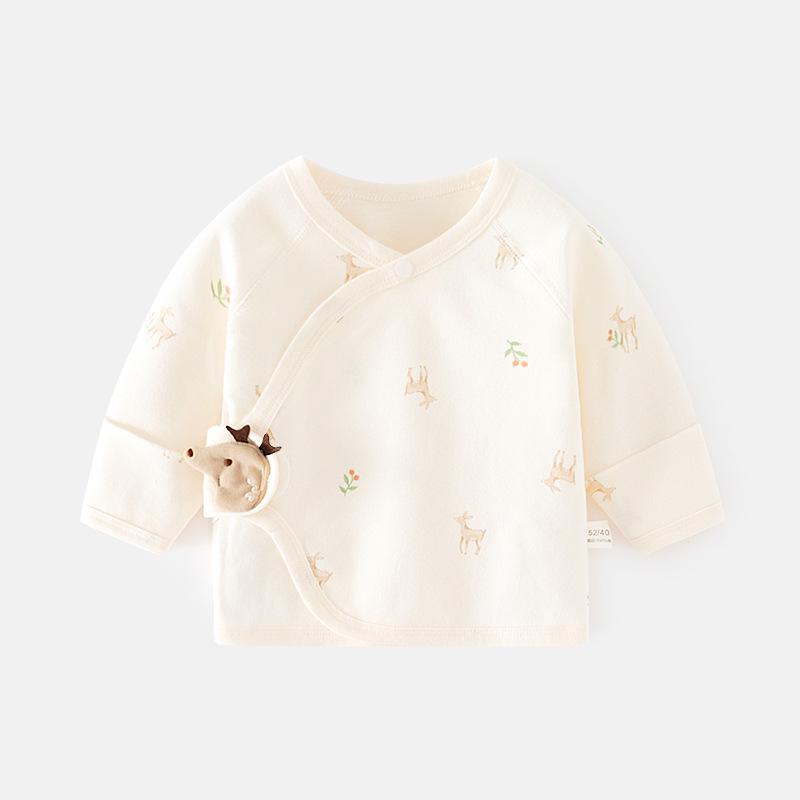 Neugeborenen Knochenlose Baumwolle Klettverschluss Pyjamas - Frühling/Herbst Halbrücken-Outfit