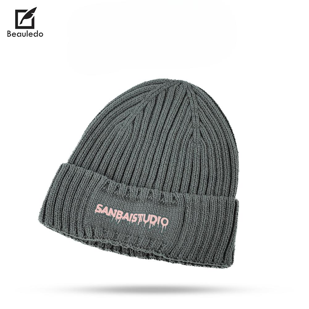 New American Autumn and Winter Knitted Wool Hat Warm and Versatile Face Showing Small Cold Hat Men and Women Fashion Bag Head Hat Trendy