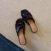 Sheepskin version~ Summer soft white leather sandals thick high heel with holiday style wear new slippers women