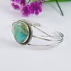 Natural Turquoise Cuff Bracelet, Artisan Design Bangle, 925 Silver Adjustable Bracelet, Birthstone Jewelry, Anniversary Gift