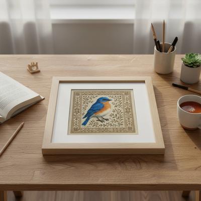 Cross Stitch Kit with Birds Patterns DIY Handmade Sewing Craft Needlepoint Kits Stamped Embroidery Starter Kits for Beginners