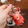 The First Layer Of Cowhide Bunny Pendant, Car Keychain, Leather Rope, Bag, Pendant, Accessories, Zodiac Gifts.