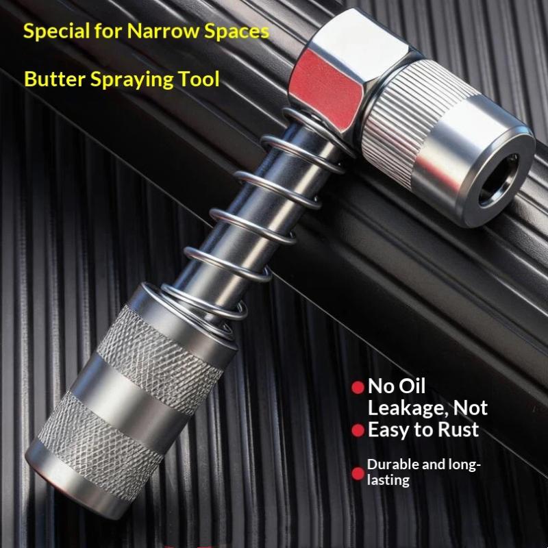Grease Gun Nozzle 90 Degree Heavy Duty Alloy Steel Leak Proof for Narrow Space Home Garage Repair Use