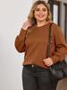 2025 Autumn/Winter Casual Knit Sweater Hoodie - Long Sleeve, Round Neck, Solid Color