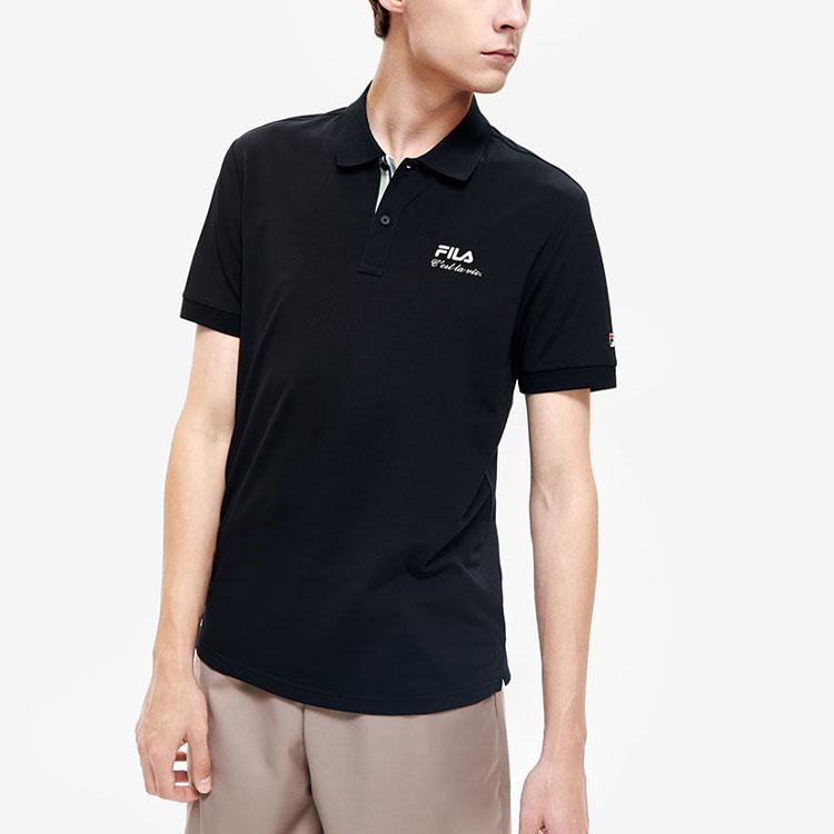 New FILA Polo Shirts Men's Jet Black F11M228107FBK
