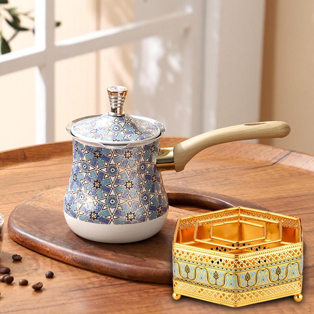 Stainless Steel Turkish Warmer Coffee Pot Butter Milk Stovetop Teapot Boiling Tea