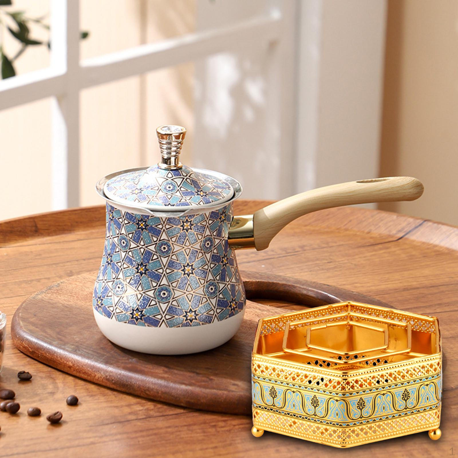 

Турка из нержавеющей стали для подогрева кофе, чайник для кипячения чая 550ml