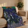 Rock S-Scorpionss Бросок Короткий Плюшевый Плед Мягкий Гипоаллергенный Многоцелевой для Дома Офиса