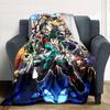 Anime Hero Academia Print Flannel Blanket High Quality Warm Comfortable Cover for All Seasons Perfect for Gifts Home Decor