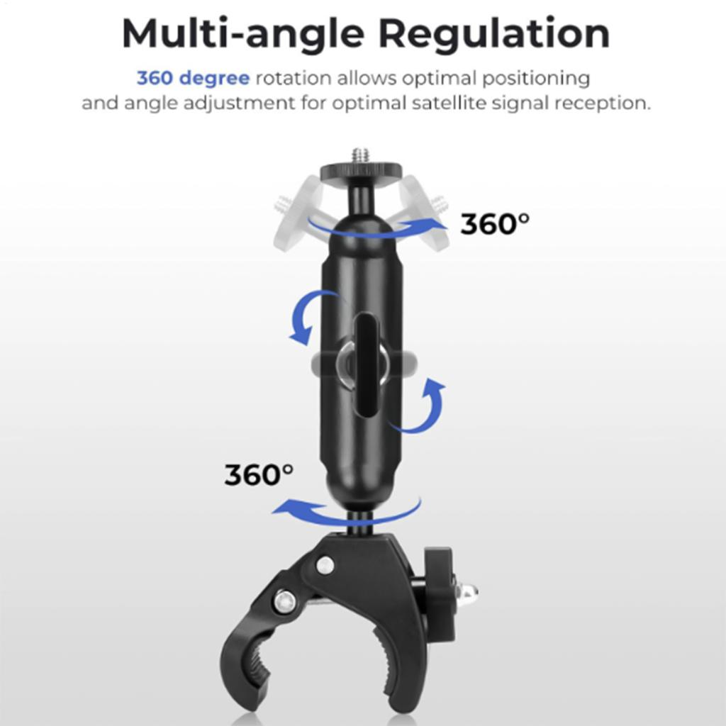Mini Rv Mount Aluminum Alloy Car Accessory Mounting Clamp Mount For RV For Yacht Van Travel Trailer Caravan Motorhome Marine