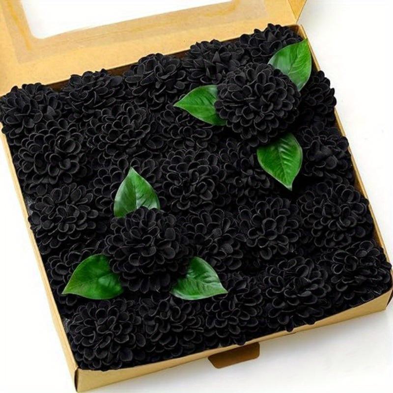 

1 коробка из 25 искусственных гортензий из пенополиэтилена с стеблями, для украшения улицы, двора, патио, сада, дома, к празднику 25Pcs чёрный