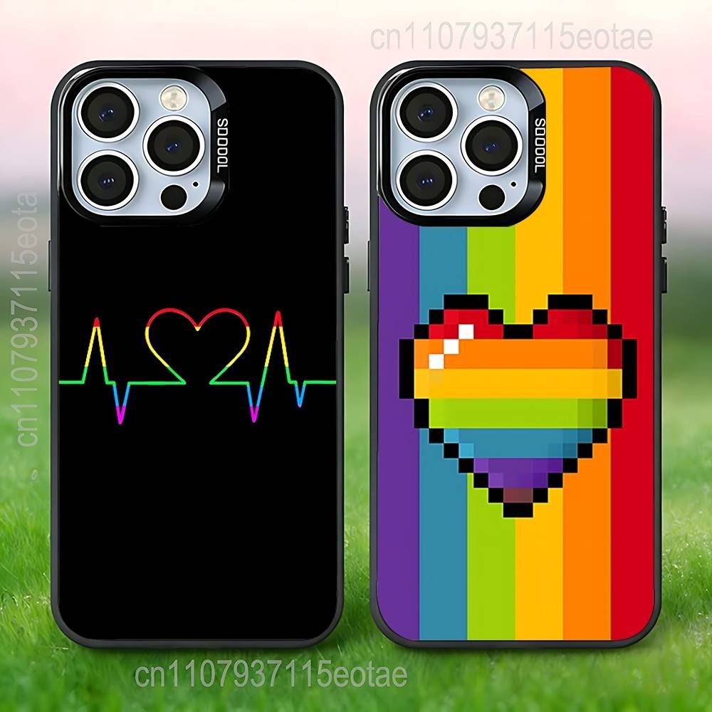 Love Is Love LGBT Homosexual Phone Case For iPhone 17,16,15,14,13,12,11,Pro,XS,Max,Plus,Mini,SE4,E Black Matte Shockproof Cover
