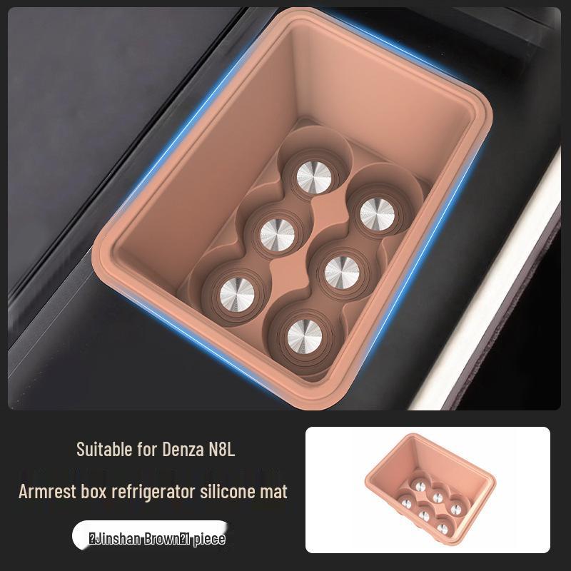 Denza N8L Armrest Fridge Storage Box & Cup Holder Silicone Mat Set For Denza N8L
