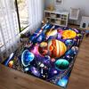 "Outer Space Solar System Planets Print Carpet for Living Room Decor" Suitable for Use As an Anti-slip for Living Room Bedroom Sofas