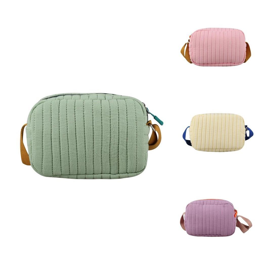 Cotton Shoulder Bag Stripe Design With Fun Style For Daily School And Travel
